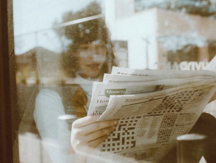 Reading Newspaper